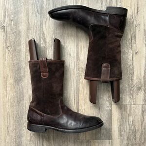 To Boot New York Adam Derrick Vero Cuoio Leather Suede Boots Size 10